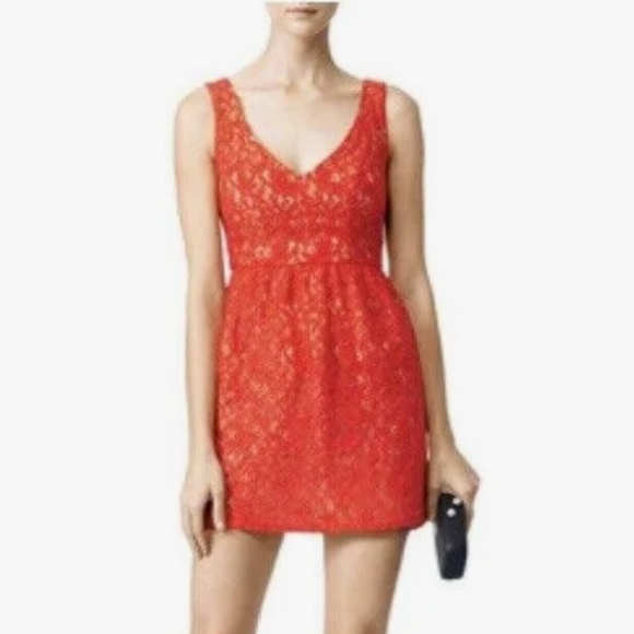 Shoshanna Red Phoenix Dress Size 4 - Picture 1 of 4